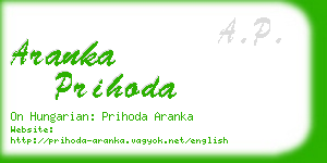 aranka prihoda business card